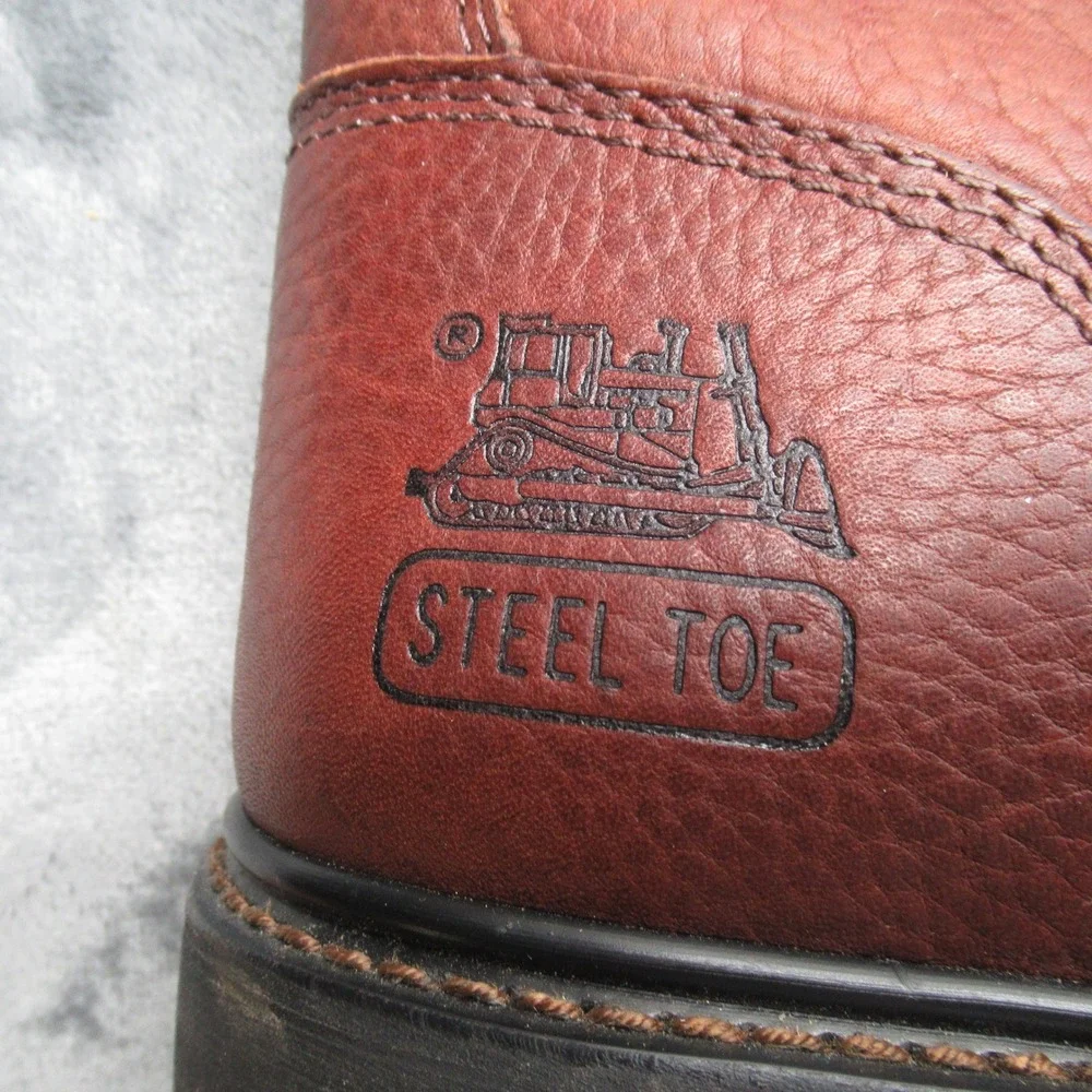 Caterpillar Work Boots Mens 13 Brown EH Remington Steel Toe Leather Safety‎ NEW